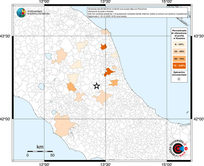 Mappa territorio comunale con almeno 3 questionari