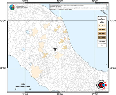 Mappa territorio comunale con almeno 3 questionari