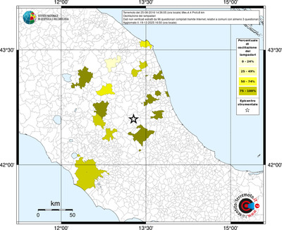 Mappa territorio comunale con almeno 3 questionari