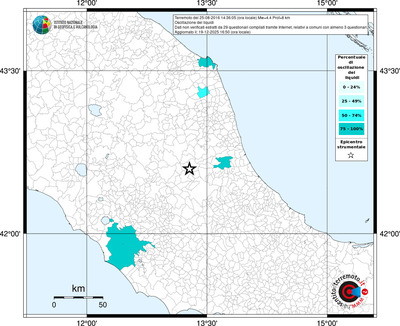 Mappa territorio comunale con almeno 3 questionari