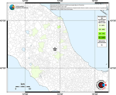 Mappa territorio comunale con almeno 3 questionari