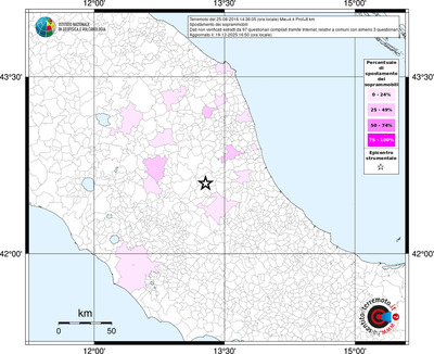 Mappa territorio comunale con almeno 3 questionari