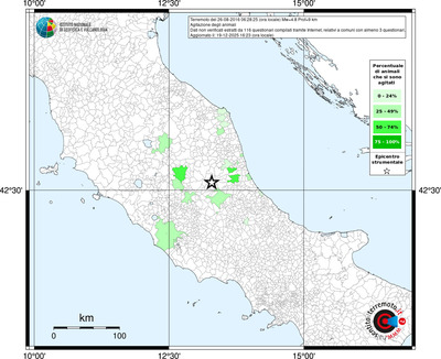 Mappa territorio comunale con almeno 3 questionari