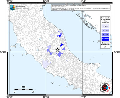 Mappa territorio comunale con almeno 3 questionari