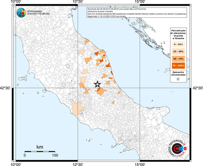 Mappa territorio comunale con almeno 3 questionari