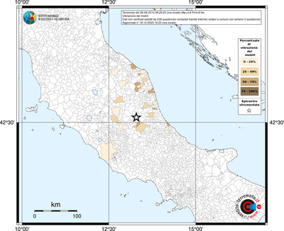 Mappa territorio comunale con almeno 3 questionari