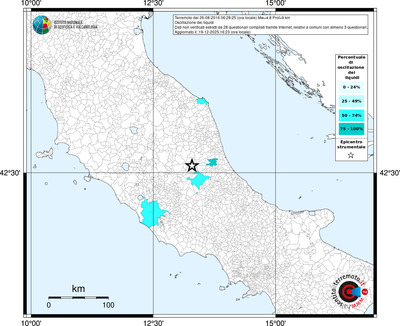 Mappa territorio comunale con almeno 3 questionari