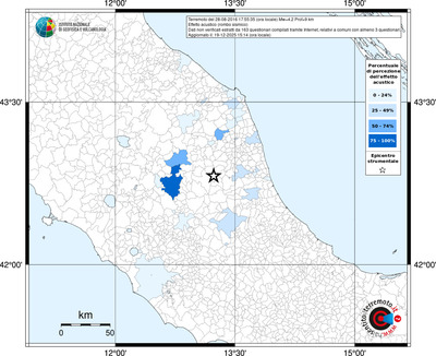 Mappa territorio comunale con almeno 3 questionari
