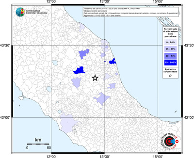 Mappa territorio comunale con almeno 3 questionari