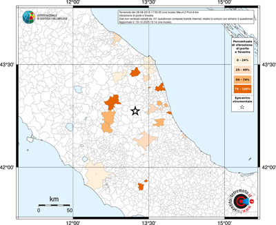 Mappa territorio comunale con almeno 3 questionari