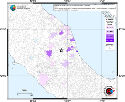 Mappa territorio comunale con almeno 3 questionari
