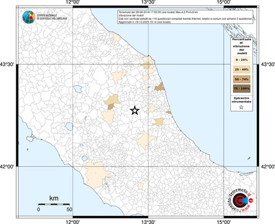 Mappa territorio comunale con almeno 3 questionari