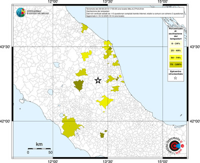 Mappa territorio comunale con almeno 3 questionari
