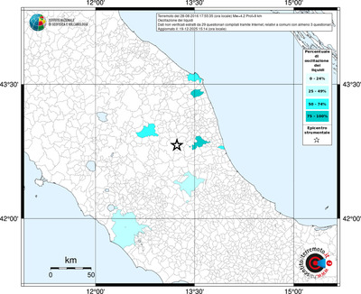 Mappa territorio comunale con almeno 3 questionari