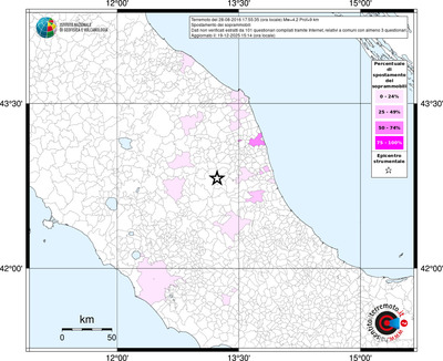 Mappa territorio comunale con almeno 3 questionari