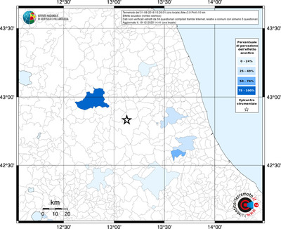 Mappa territorio comunale con almeno 3 questionari