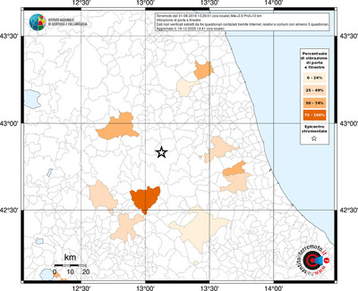 Mappa territorio comunale con almeno 3 questionari
