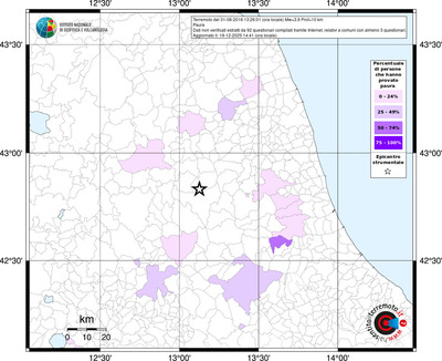 Mappa territorio comunale con almeno 3 questionari