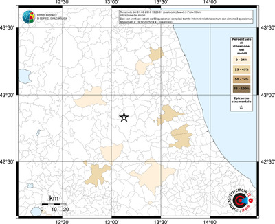 Mappa territorio comunale con almeno 3 questionari