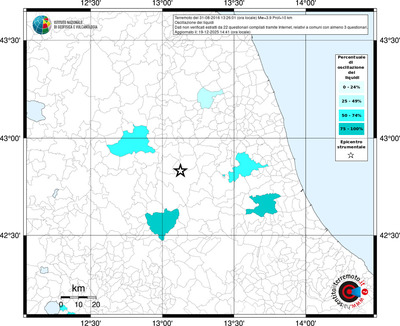 Mappa territorio comunale con almeno 3 questionari