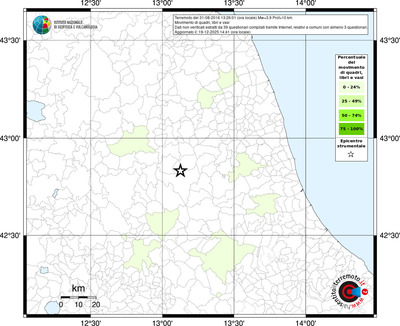 Mappa territorio comunale con almeno 3 questionari
