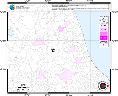 Mappa territorio comunale con almeno 3 questionari