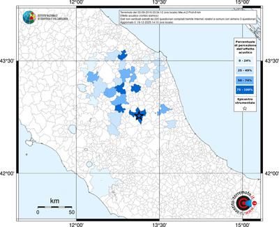 Mappa territorio comunale con almeno 3 questionari