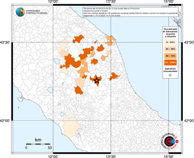 Mappa territorio comunale con almeno 3 questionari