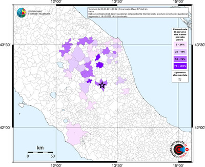 Mappa territorio comunale con almeno 3 questionari