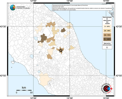 Mappa territorio comunale con almeno 3 questionari