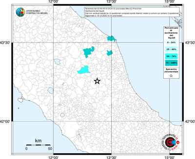 Mappa territorio comunale con almeno 3 questionari
