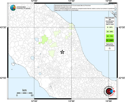 Mappa territorio comunale con almeno 3 questionari