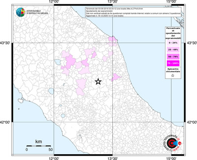 Mappa territorio comunale con almeno 3 questionari