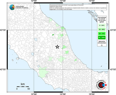 Mappa territorio comunale con almeno 3 questionari