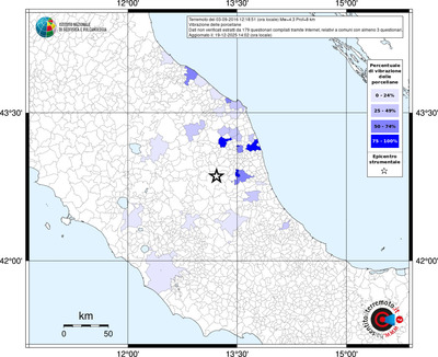 Mappa territorio comunale con almeno 3 questionari