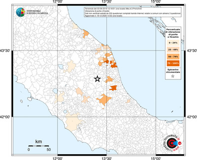 Mappa territorio comunale con almeno 3 questionari