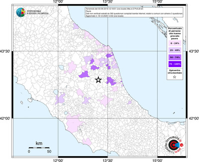 Mappa territorio comunale con almeno 3 questionari