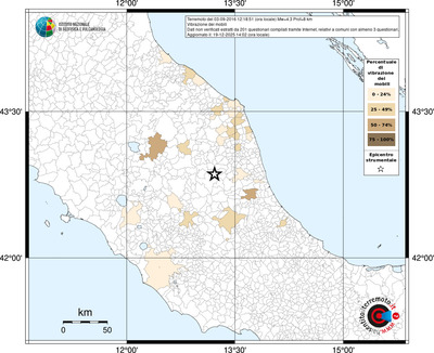 Mappa territorio comunale con almeno 3 questionari