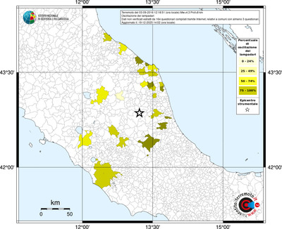Mappa territorio comunale con almeno 3 questionari