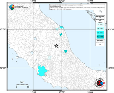 Mappa territorio comunale con almeno 3 questionari