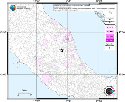 Mappa territorio comunale con almeno 3 questionari