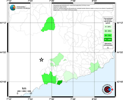 Mappa territorio comunale con almeno 3 questionari