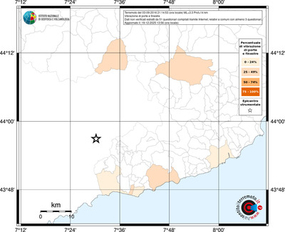 Mappa territorio comunale con almeno 3 questionari