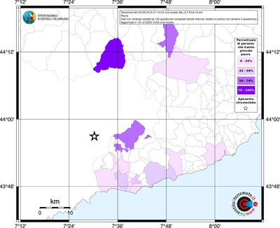Mappa territorio comunale con almeno 3 questionari