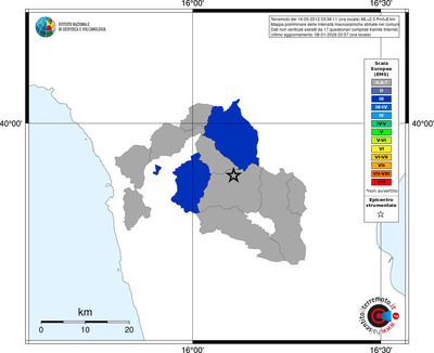 Mappa EMS - territori comuni