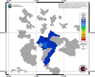Mappa EMS - territori comuni