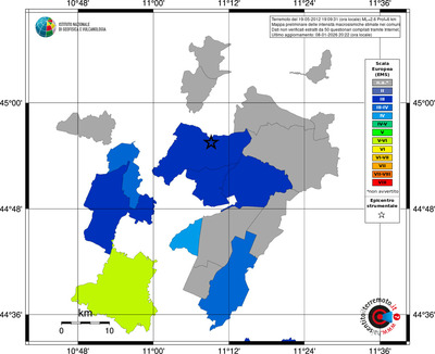 Mappa EMS - territori comuni