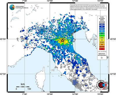 Mappa EMS - territori comuni