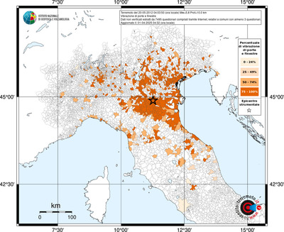 Mappa territorio comunale con almeno 3 questionari