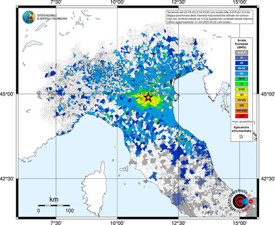 Mappa EMS - territori comunali
